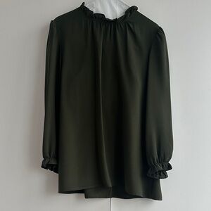 Elegant Olive Green Women's Top